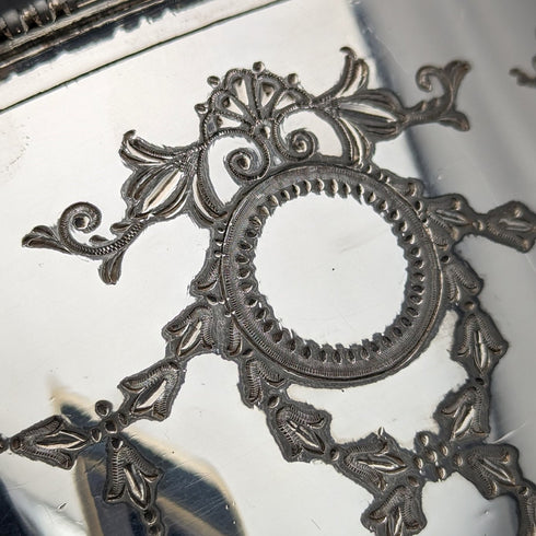 約 1905 年英國古董鍍銀餅乾桶阿特金兄弟